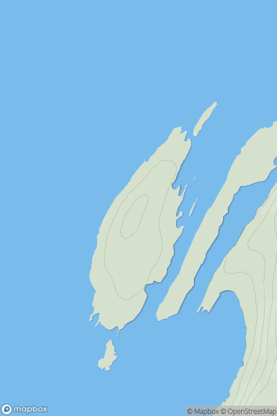 Thumbnail image for Eilean Dubh [Knapdale and Kintyre] showing contour plot for surrounding peak
